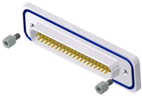 D-Sub plug, 62 pole, high density, equipped, straight, solder cup, 15-000683