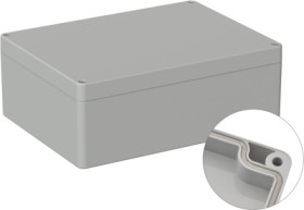 PC enclosure, (L x W x H) 200 x 150 x 75 mm, light gray (RAL 7035), IP66, 5U220300