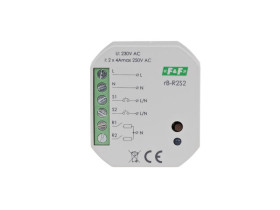 Moduł przekaźnikowy Bluetooth do sterowania urządzeniami lub obwodami elektrycznymi (zał./wył.) 230V rB-R2S2 Proxi Power F&F FIL