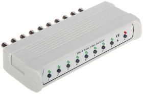Przełącznik kamer CCTV i audio 8-we BNC + 8-we audio/ 1-wy BNC + 2 wy-audio AHD, HD-CVI, HD-TVI PPK-8