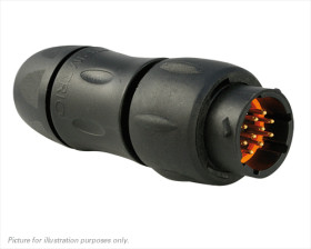 Złącze wielostykowe przemysłowe 10-pinowe Układ szeregowy Wtyczka Souriau Sunbank by Eaton