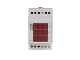 Cyfrowy wskaźnik wartości natężenia prądu trójfazowy DMA-3 pomiar półpośredni 250/5A DMA-3-250-5A F&F FILIPOWSKI