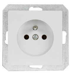 Premium Gniazdo wtyczkowe pojedyncze 2P+Z biały model GPt-16 Pr moduł BI