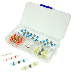 Zestaw złączek z cyną, rurka TTN 50szt 0.5-4mm2 szybkozłączka wodoodpor.