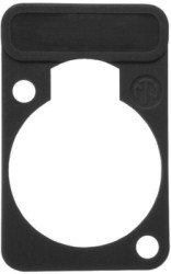 Marking plate, black for XLR panel socket, DSS-BLACK