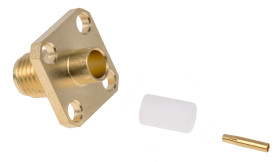 Złącze koncentryczne Montaż na kołnierzu Żeński 50Ω typ złącza Złącze SMA 0 to 18GHz Lutowane typ kabla RG402/U