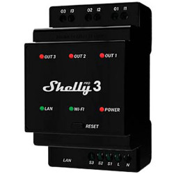 Shelly Shelly_Pro3 Actuator Wi-Fi/Bluetooth DIN Rail Remote Control