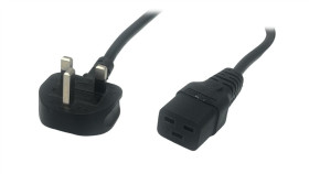 Przewód Zasilający Ac-Uk Iec C19 - Posac-C19-13/Uk18 Czarny 1,8M