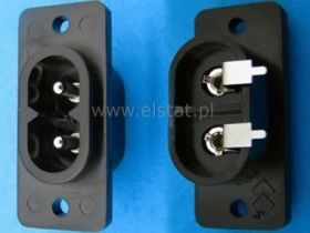 Gniazdo AC zasilające ósemka do obudowy w druk