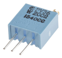 Potencjometr dostrojczy 200Ω THT 0.5W 25 -zwoje Regulacja górna 2 mm