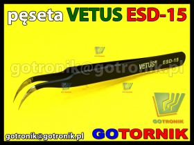Pęseta ESD-15 VETUS pincenta antymagnetyczna