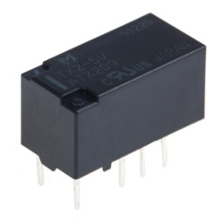 Przekaźnik sygnału, 5V dc, 2 A, DPDT, 2-polowy, montaż SMD, Panasonic G6K
