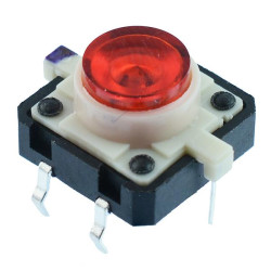 Red LED 12x12mm illuminated PCB Tactile Switch