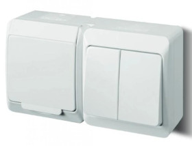 HERMES Gniazdo pojedyncze z/u 2P+Z+ łącznik świecznikowy biały 0327-14