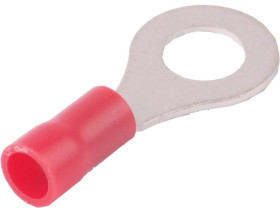 Końcówka kablowa izolowana oczkowa Cu M5 100szt czerwona OKR5