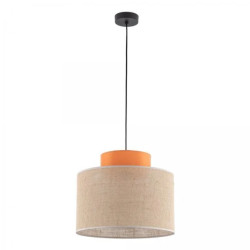 Lampa wisząca dwukolorowa o średnicy 38cm DUO JUTA ORANGE 1xE27 3227 TK Lighting
