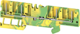 Terminal block, push-in connection, 1.5 mm², 4 pole, 17.5 A, 6 kV, green/yellow, 2898140000