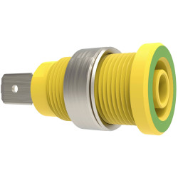 Sch&#xFC;tzinger SEB 7080 Ni/GNGE Safety Socket Green-Yellow 1pc