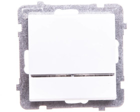 SONATA Łącznik kontrolny z podświetleniem biały ŁP-12RS/m/00