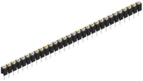 Socket header, 30 pole, pitch 2.54 mm, straight, 10039758