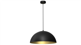 Lampa Wisząca Beta Black/Gold 1Xe27 45Cm Mlp7973 Milagro