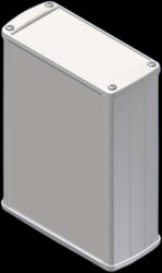 Aluminum Profile enclosure, (L x W x H) 145 x 106 x 45 mm, gray, TEKAM-32.7