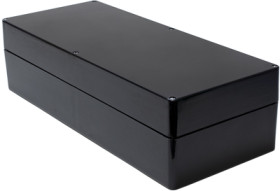 Polyester enclosure, (L x W x H) 600 x 250 x 161 mm, black (RAL 9005), IP66, 1590ZGRP264BK
