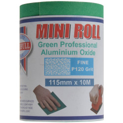 Faithfull FAIAR10120G Aluminium Oxide Sanding Paper Roll Green 115mm x 10m 120G