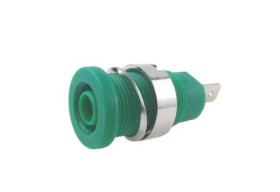 Gniazdo bananowe Żeński Wypustka typ Gniazdo bananowe Zielony 24A RS PRO rozmiar 4 mm