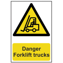 Scan 0954 Danger Forklift Trucks - PVC 200 x 300mm