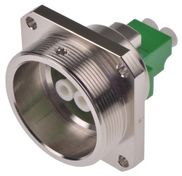 Adapter światłowodowy typ LC do LC Duplex Jeden tryb rozmiar 125μm Zielony, Metal Telegartner