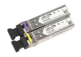 MikroTik S-4554LC80D | Moduł SFP | 1,25Gb/s, LC, 80km, Jednomodowy, Para (T1490nm/R1550nm) + (T1550nm/R1490nm)
