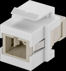 80017 Keystone module SC-Simplex female / female, flush, white
