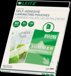 33872 Hot laminating films, iLAM, DIN A4, 80 mic, self-adhesive, pack