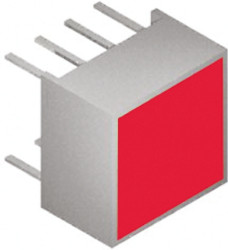 Wyświetlacz diodowy LED 1-segmentowy 550 mcd, Czerwony Kingbright