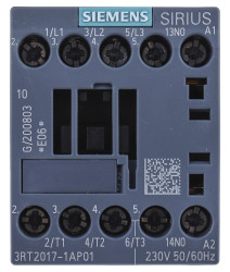 Stycznik 230 V ac Siemens styki: 3 5,5 kW 12 A 3NO Śruba 3RT2017-1AP01