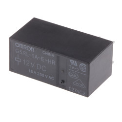 Przekaźnik mocy 12V dc SPST Omron, montaż PCB 360Ω Otwór przezierny