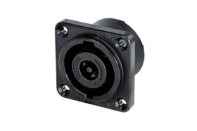 Złącze przemysłowe - zasilające 30A Gniazdo 250 V AC Neutrik Czarny Zakładka IP50