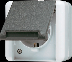 820 W Socket with hinged lid, single