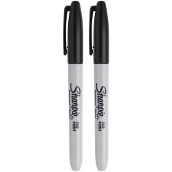 Sharpie&#xAE; 1985860 Fine Tip Permanent Marker Black (Pack 2)