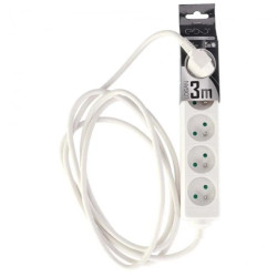 Przedłużacz domowy przenośny LOGAN White 5 - krotny z uziemieniem 3m EDO777558