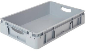 Alpha Paletten & Boxen 1658339 Pojemnik do sztaplowania nadaje się na żywność (D x S x W) 600 x 400 x 120 mm szary 1 szt