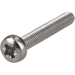 R-TECH 337091 Pozi Pan Head A2 Stainless Steel Screws M3 20mm - Pack Of 100