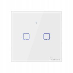 Sonoff T0EU2C TX - dwukanałowy, dotykowy włącznik światła z funkcją WiFi