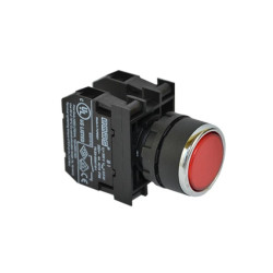 Przycisk sterowniczy kryty, niestabilny, 2NO, czerwony T0-B101DK
