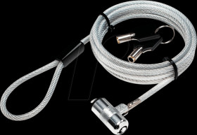 NBS009 Notebook security lock, with keys, 1.8