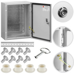 Obudowa hermetyczna rozdzielnia metalowa z płytą montażową 400x300x200 IP65 natynkowa NEKU