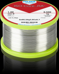 Solder, lead-free, SAC (Sn95Ag3.8Cu0.7), Ø 1 mm, 500 g, 18841030