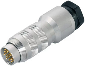 Plug, 7 pole, solder connection, screw locking, straight, 99 5881 15 07