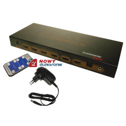 Spliter HDMI 4/2 Przełącznik 3D Switch Matrix 4xIN 2xOUT 1.4b